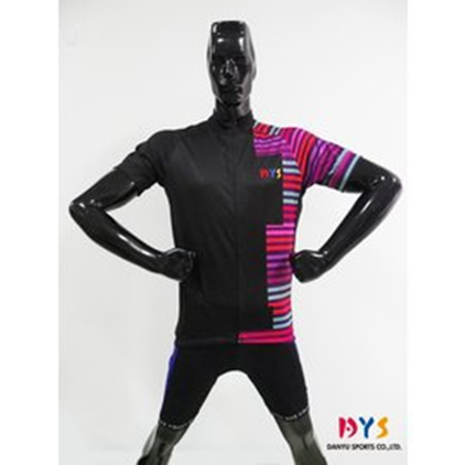 迷幻橫紋-男性短袖昇華車衣