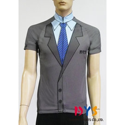 西裝款-男性短袖昇華車衣